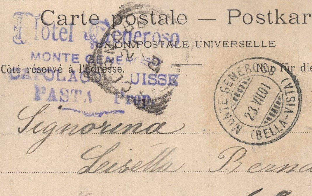 Ansichtskarten: Monte Generoso  Hotel - Restaurant 1901 – Gebraucht aus Aarau von kufi44 2