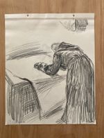 Zeichnung  von Paul Bodmer (1886-1983) Vorderseite signiert
