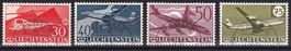 Liechtenstein Serie F34 - F37 gestempelt ET Vaduz 7.4.1960