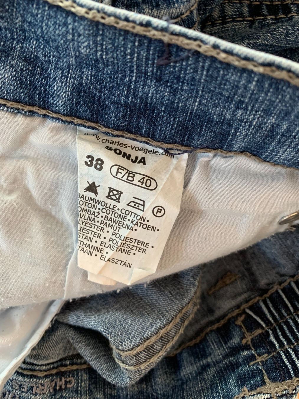Jeans: Sonja Damen 7/8 Jeans Hose, Gr. 38 – Usato da Worb venduto da farben20zauber 4