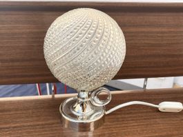 Tischlampe Nachttischlampe 70er 80er Space Age Pressglas