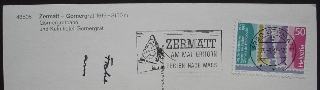 Cartoline postali: ZERMATT Gornergrat Bahn Ziege – Usato da Jona venduto da philajona 1
