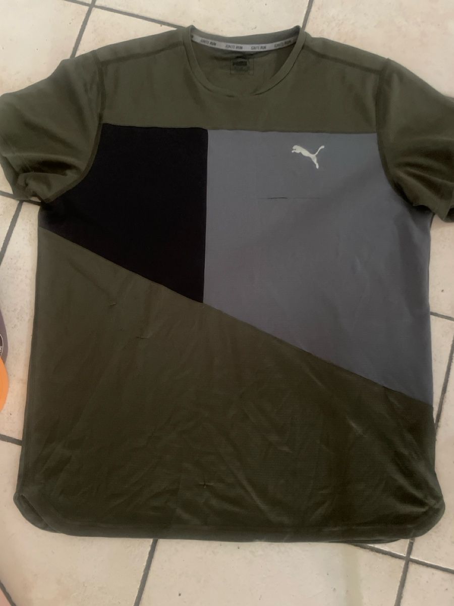 Puma Canottiere & Pantaloni: Puma Ignite Run Shirt XL, oliv – Usato da Obergerlafingen venduto da cabo4