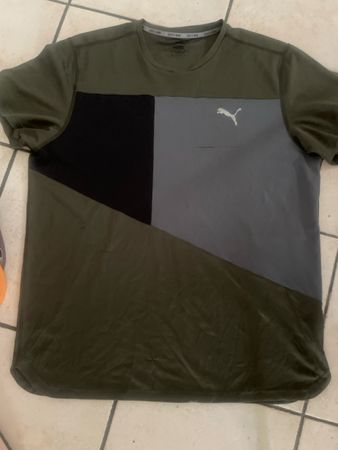 Puma Ignite Run Shirt XL, oliv