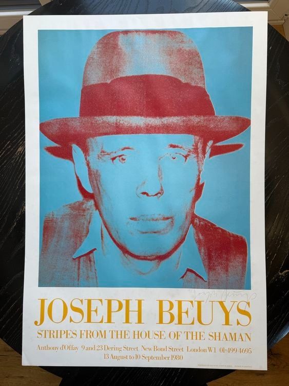 Foto & Immagini: Affiche originale Joseph Beuys par Andy Warhol – Usato da Montreux venduto da LeVintage33