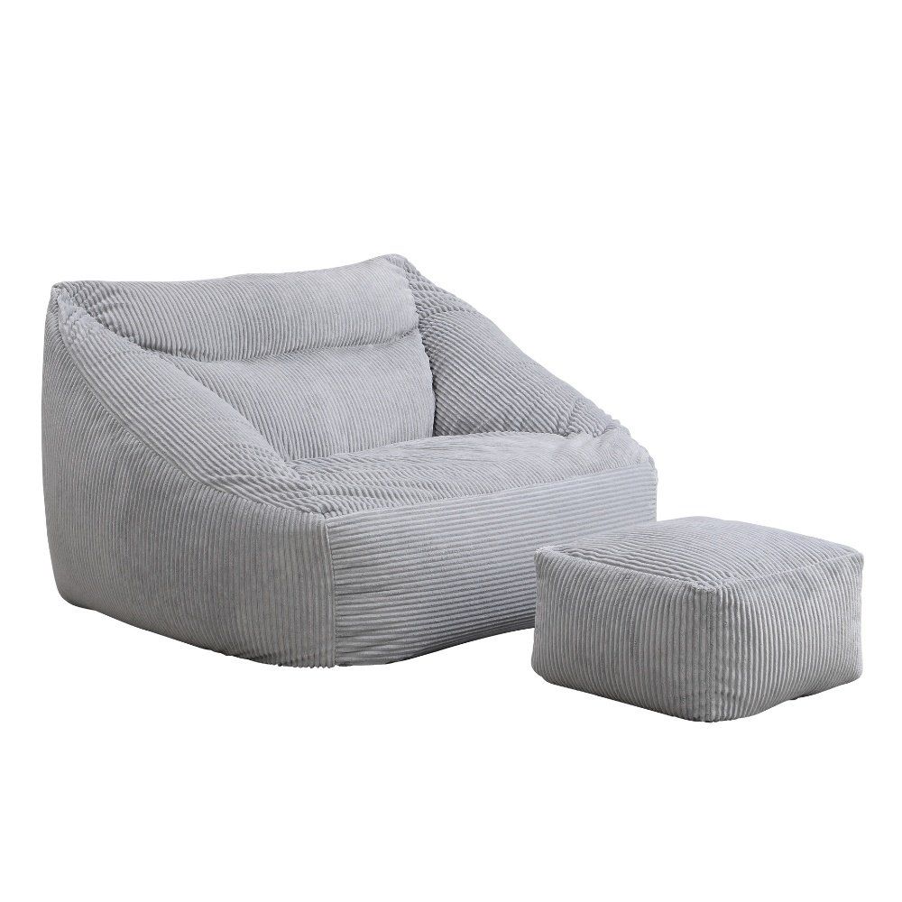 Sessel: 21235 - Sitzsack mit Hocker BIGGY – Hellgrau – Neu und originalverpackt aus Wallenwil von toesstal-vertrieb 3