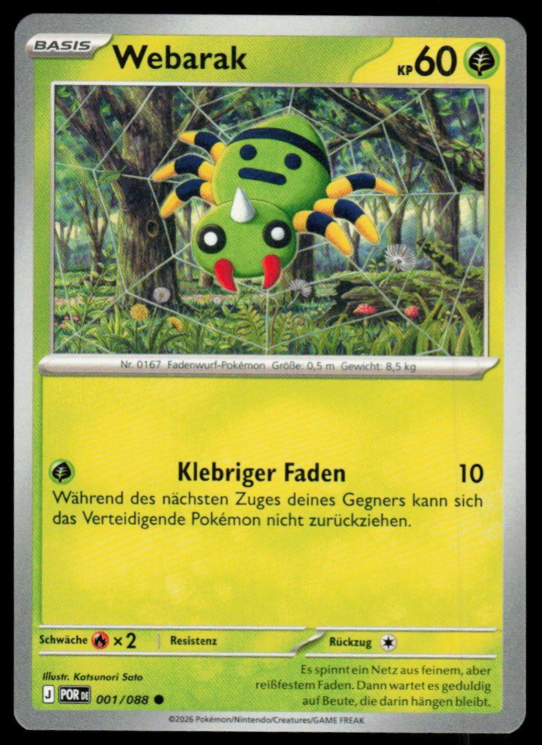 Pokémon Carte collezionabili: Pokemon Webarak 001/088 – Usato da Herisau venduto da Pokemon2025