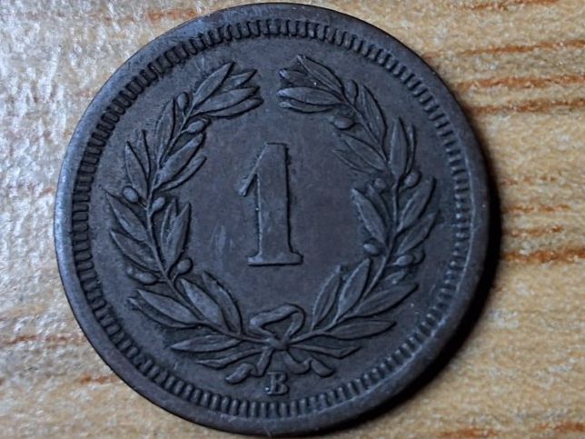 Tutti le monete: 1 Rappen 1876 - sehr schön! – Usato da Münchenstein venduto da purbach1 1