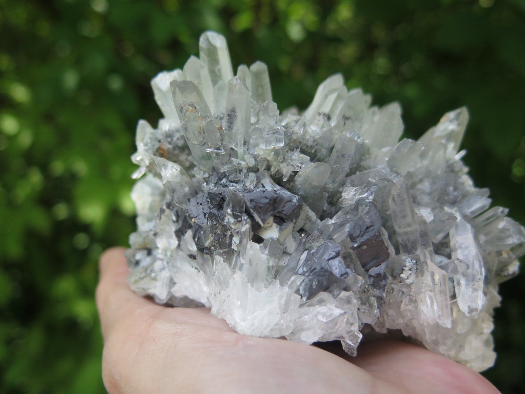 Minerali & Pietre curative: Bergkristall mit Galena ca. 578 gr. von Bulgarien – Usato da Schaffhausen venduto da Yamakana51L8736OQ8 5