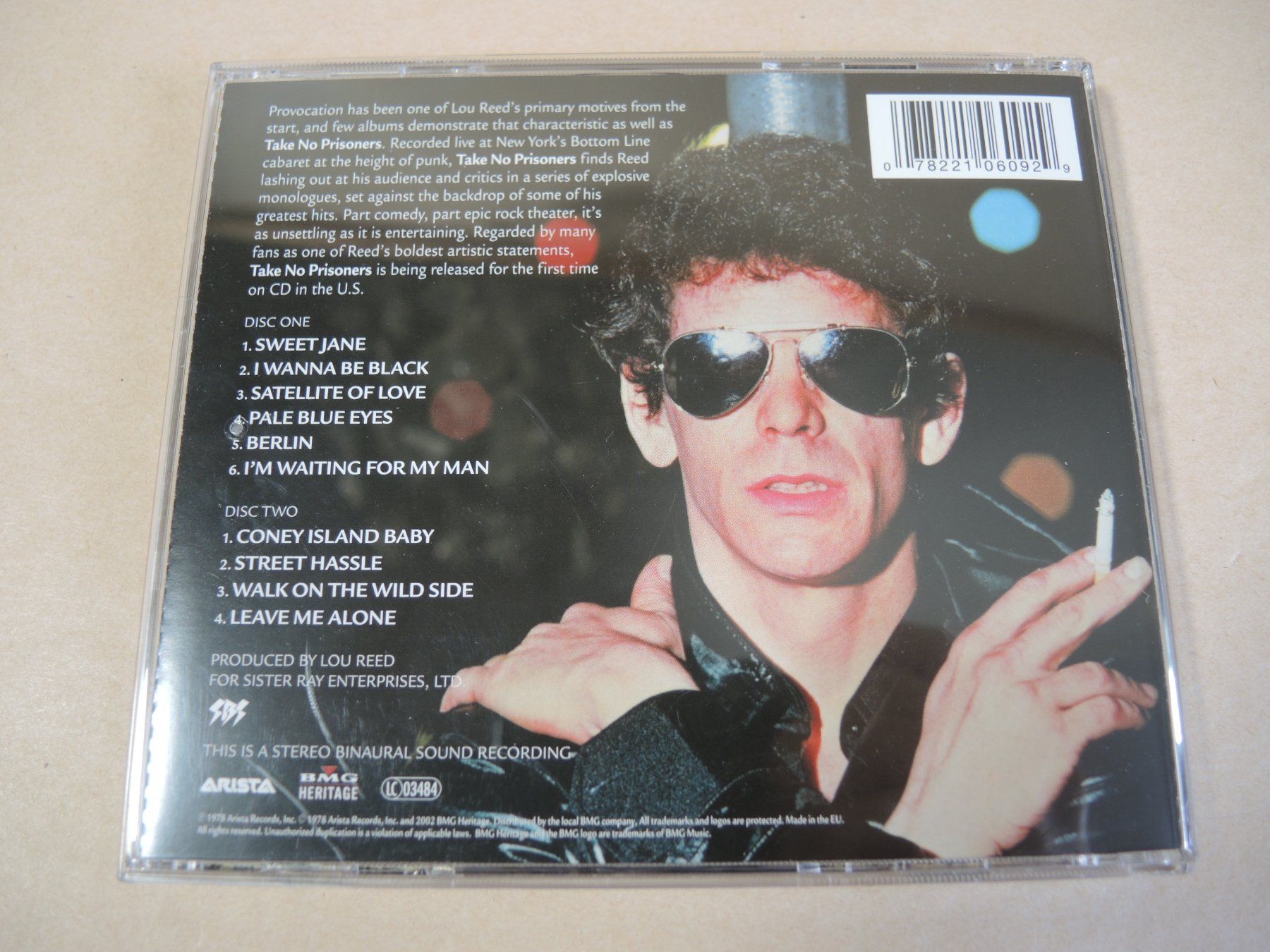 CD: Lou Reed - Live  Take No Prisoners - Doppel - CD – Usato da Rorschach venduto da maeck8 4