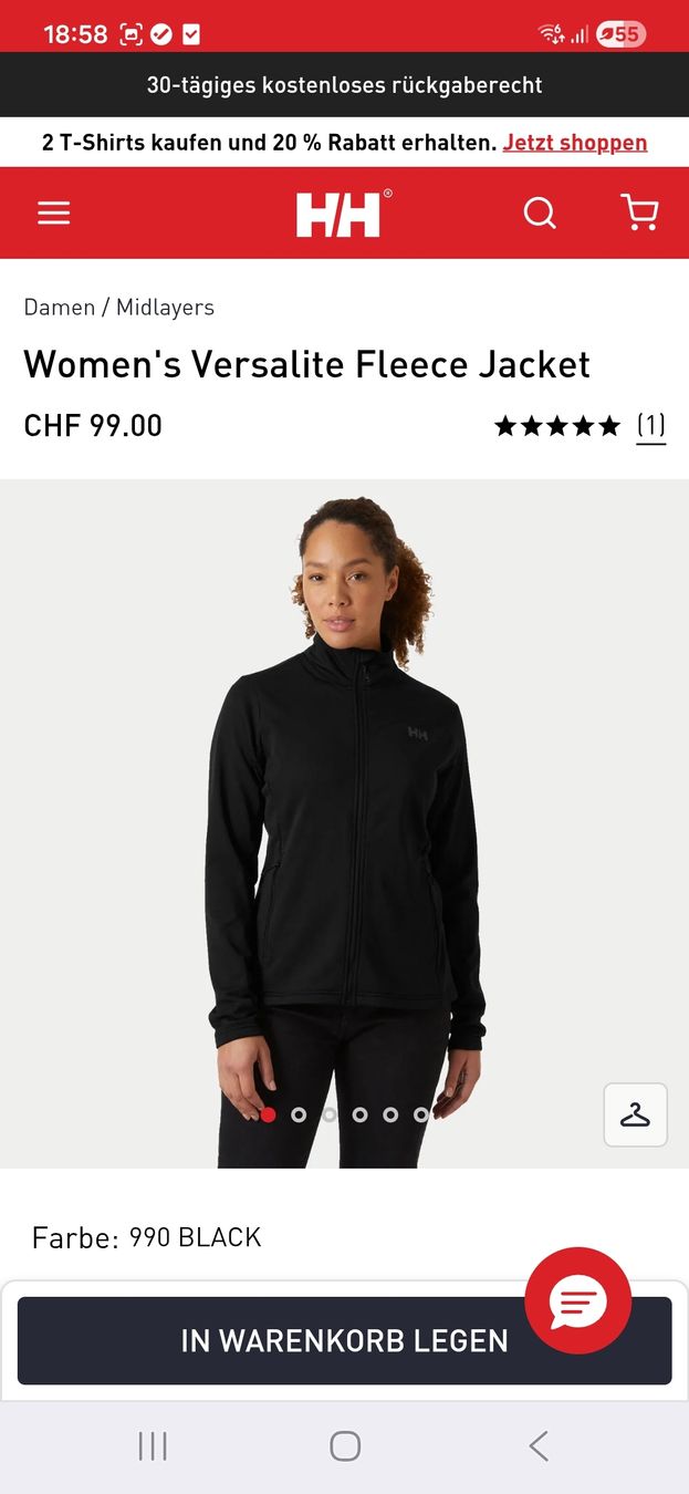 Helly Hansen Giacche: Helly Hansen Damen Fleece Jacke, schwarz – Nuovo (secondo la descrizione) da Zürich venduto da nat_20 1