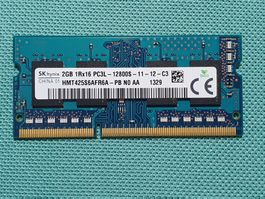 Arbeitsspeicher RAM SK hynix 2GB 1Rx16 PC3L-12800S-11-12-C3