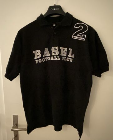Herren Polohemd Basel Football Club Schwarz Grösse L