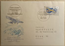 Lote sellos Suiza, FDC 1963 correo aereo