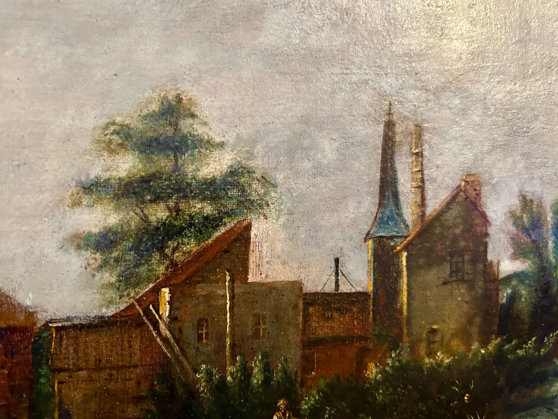 Gemälde: Tableau ancien, scène champêtre, encadré. – Gebraucht aus Petit-Lancy von Pierre_le_voyageur 4