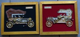 2 x Autoskulptur / Tableau Sculpture Voiture Handmade