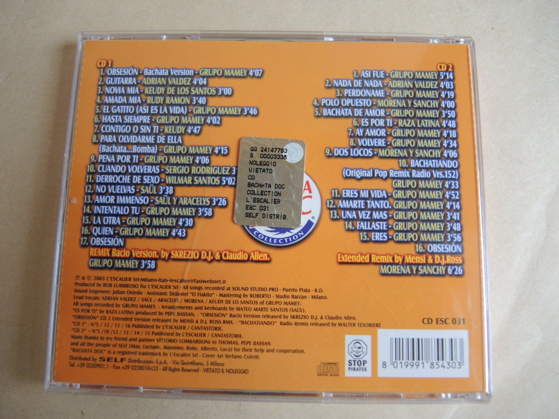 CDs: Bachata DOC Collection - 2 CD  Il Meglio del Meglio OBSESION – Gebraucht aus Rorschach von maeck8 3