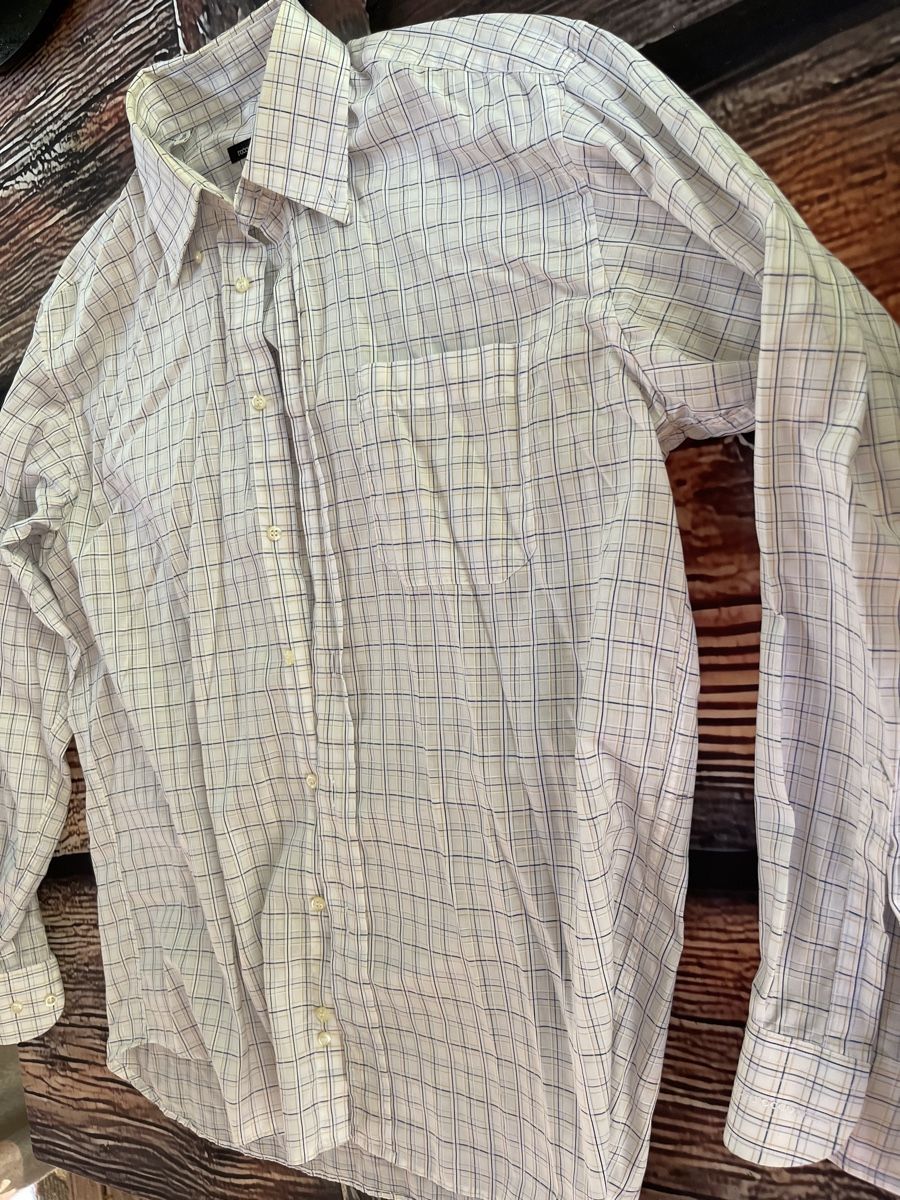 Camicie: Chic Camicia uomo roccobarocco bianca a quadri -L-Tg41 – Nuovo (secondo la descrizione) da Gordevio venduto da LanaZimm 4