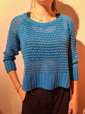 Pull ROXY bleu en maille, taille S