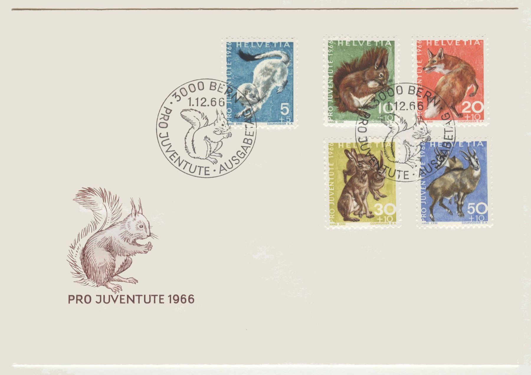 Tutti i francobolli: FDC Pro Juventute 1966 – Usato da Uster venduto da giorgiotr