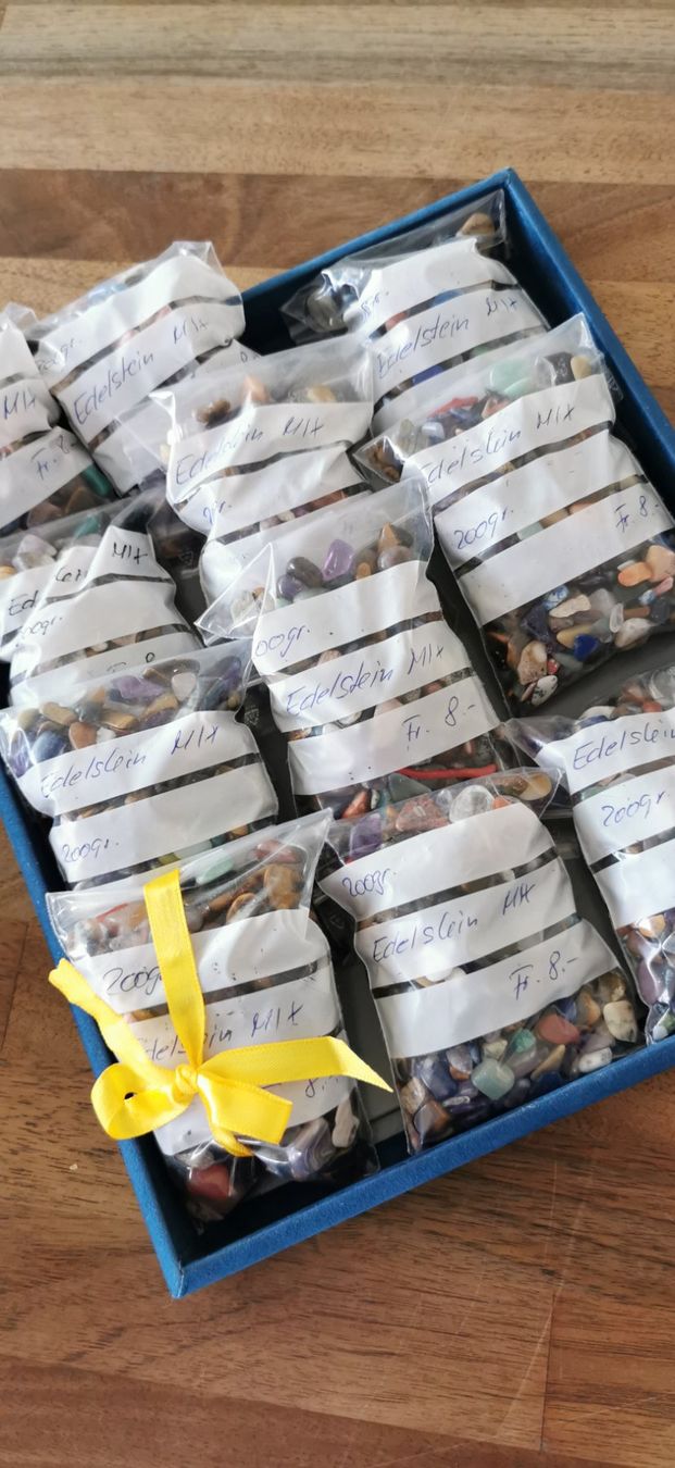 Pietre preziose: 1 Säckchen 200gr. echte Schmuckstein MIX – Nuovo e nell'imballaggio originale da Dierikon venduto da Buntspecht-10 2