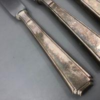 3 Dessertmesser versilbert Art Deco