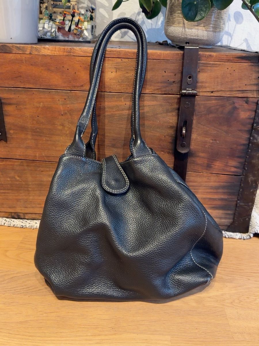 Borse da donna: Schwarze Leder-Handtasche / Shopper – Usato da Zürich venduto da tea_hdd6 1