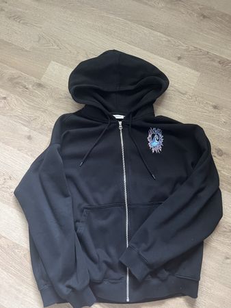 Schwarzer Weekday Hoodie mit Reissverschluss, Grösse M