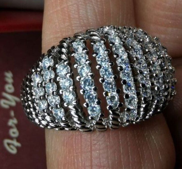 Anelli: Bague argent avec zircons cubiques – Nuovo e nell'imballaggio originale da Reconvilier venduto da Tsma67 4