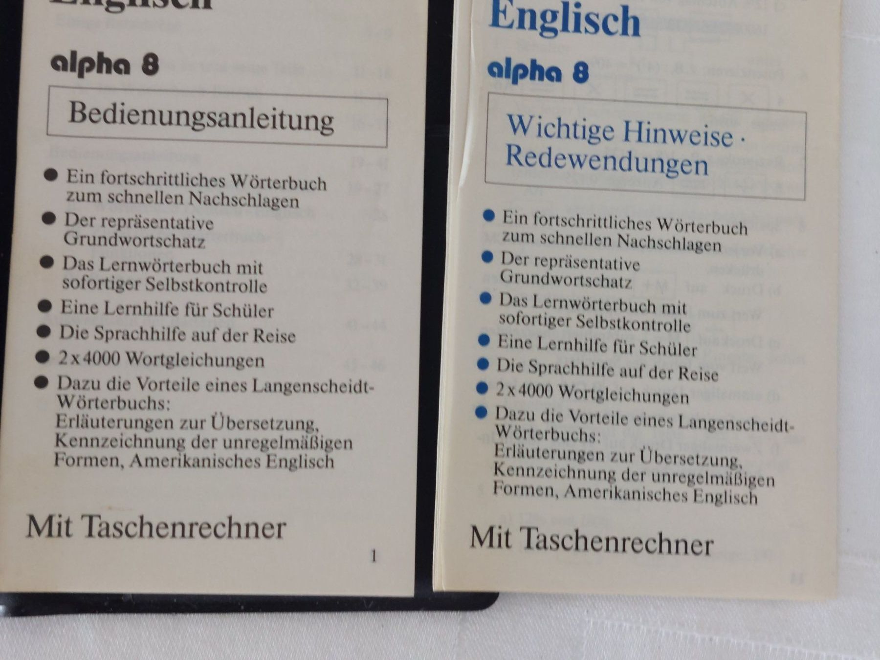 Calcolatrici tascabili: Langescheidt Alpha 8 - Elektronischer Übersetzer Nostalgie – Usato da Frauenfeld venduto da Hmei8293 4