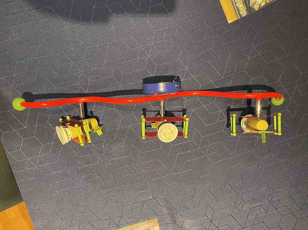 Lampadari & plafoniere: Schöne Metall Kinderlampe mit 3 Flugzeugen – Usato da Morschach venduto da Mario254