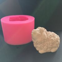 Giessform Silikonform Schaf Rosenmotiv