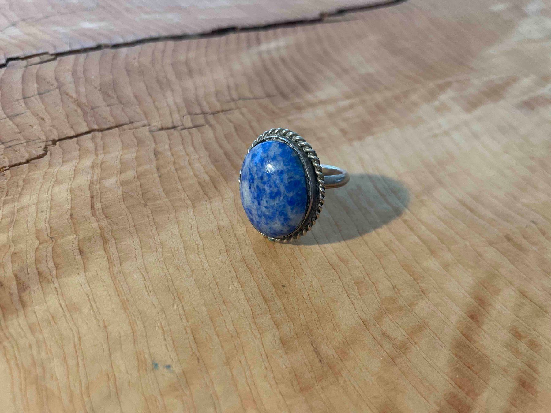 Anelli: Superbe bague pierre bleue / Ring mit blauem Halbedelstein – Usato da Zürich venduto da AnnaSa 1