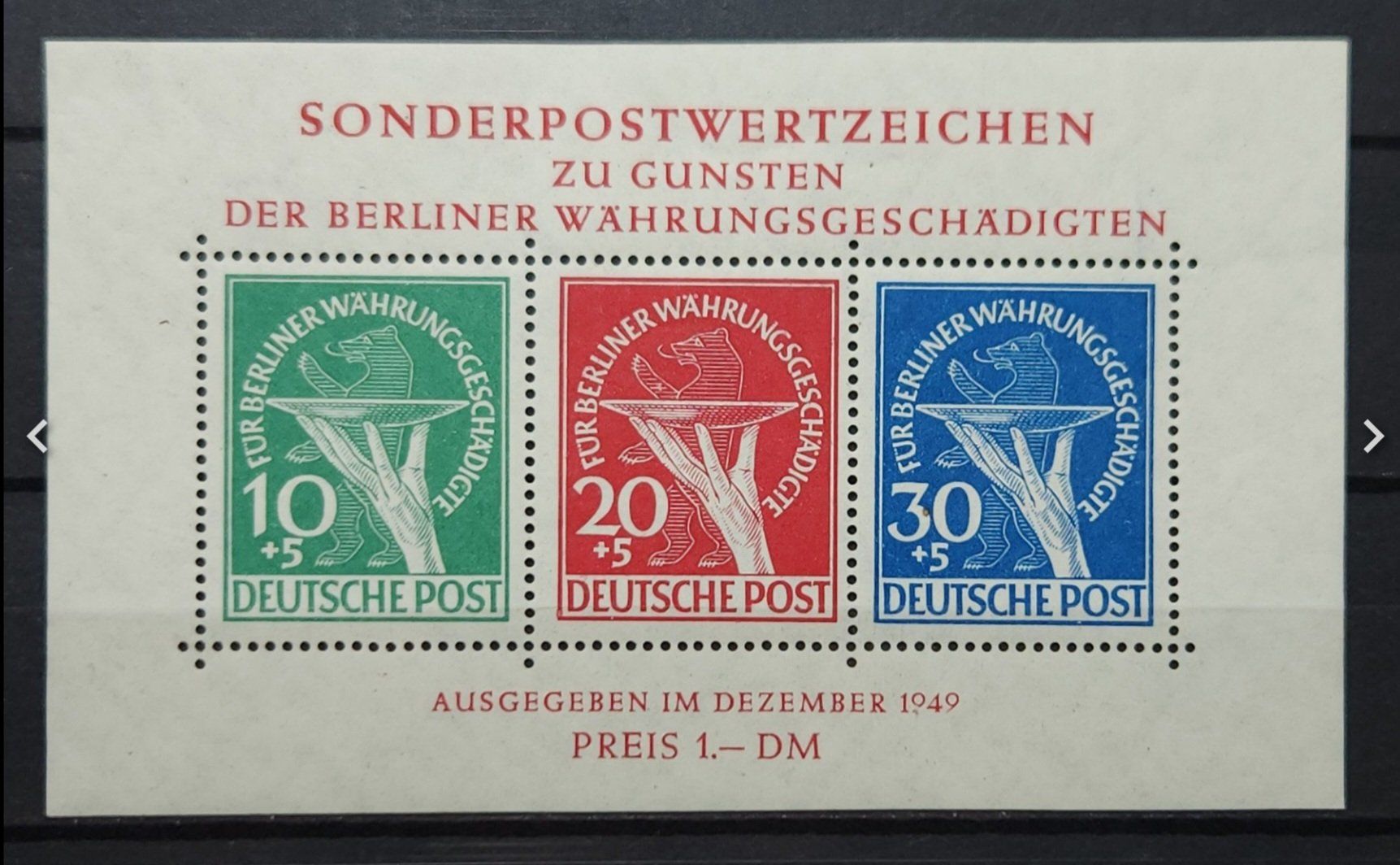 Tutti i francobolli: Berlin Block Nr. 1 Postfrisch 900 Fr – Nuovo (secondo la descrizione) da Kriens venduto da Nidfeld45