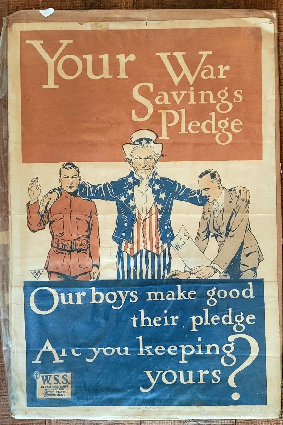 Poster & Bilder: Original-Plakat USA 1. Weltkrieg – Gebraucht aus Bourguillon von Lucas111