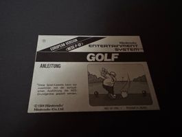 ANLEITUNG FÜR GOLF NINTENDO NES KLEINE SCHACHTEL