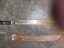 Machete mit Lederscheide gebraucht 