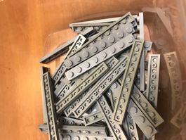 Lego 16 x Platten 1x8 (3460) farbe neu hellgrau