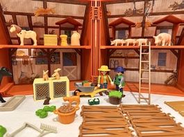 Grande Ferme Playmobil avec animaux et figurines, jeu d'été