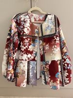 Stylish floral print light jacket - Tailor Made