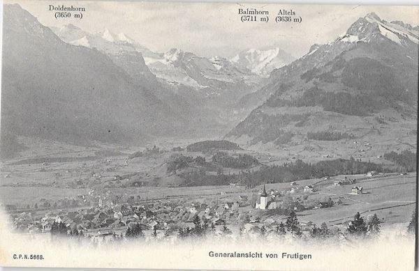 Cartoline postali: Frutigen Generalansicht – Usato da Olten venduto da clotaldi