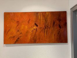 Quadro dipinto a mano, colori autunnali