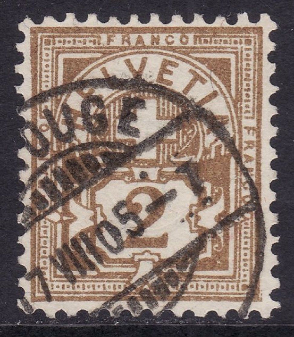 Alle Briefmarken: SBK-Nr. 58B (Ziffermuster, Kontrollzeichen B 1894) – Gebraucht aus Gränichen von Teufenthaler