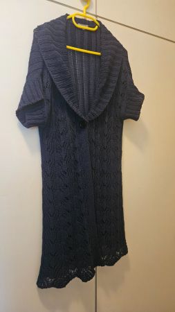 Giacchettino traforato blu acrilico tg.XL Maddison