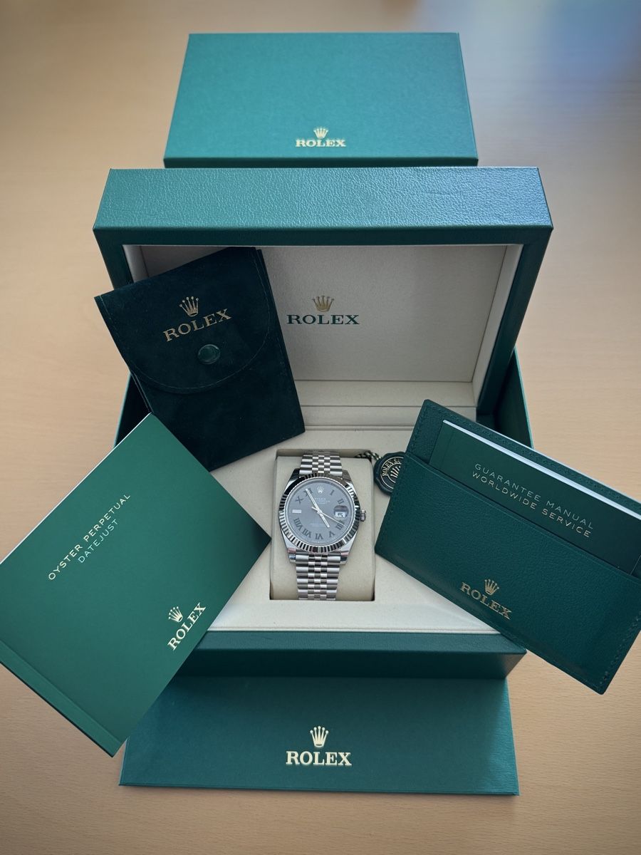Rolex Uhren: Rolex Datejust 41 Wimbledon NEUWERTIG – Neu und originalverpackt aus Büron von Sasho_wrst