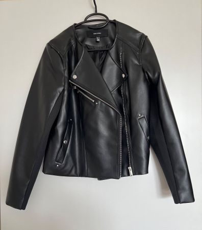 Lederjacke in schwarz