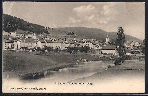 Ansichtskarten: AK Vallorbe, Panorama et le Suchet, 1906 – Gebraucht aus Berlin von bartko-reher