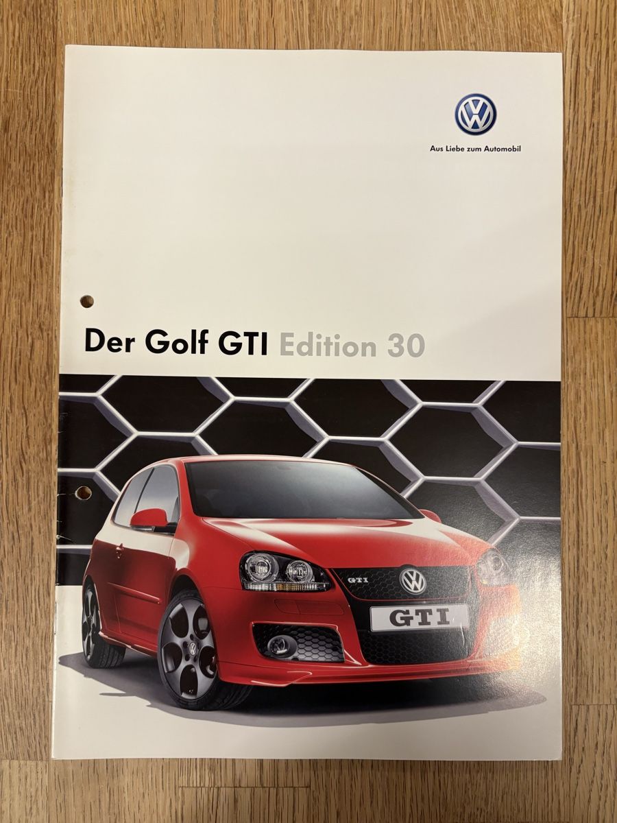 VW Documenti: VW Golf GTI Edition 30 Prospekt 2006 oder 2008 – Usato da Freienstein venduto da Golfbueb 2