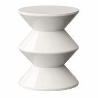 Moderner Design Hocker / Beistelltisch Weiss 45 cm