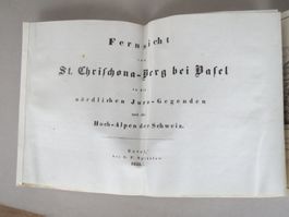 Panorama von St. Chrischona-Berg bei Basel. Litho von 1845